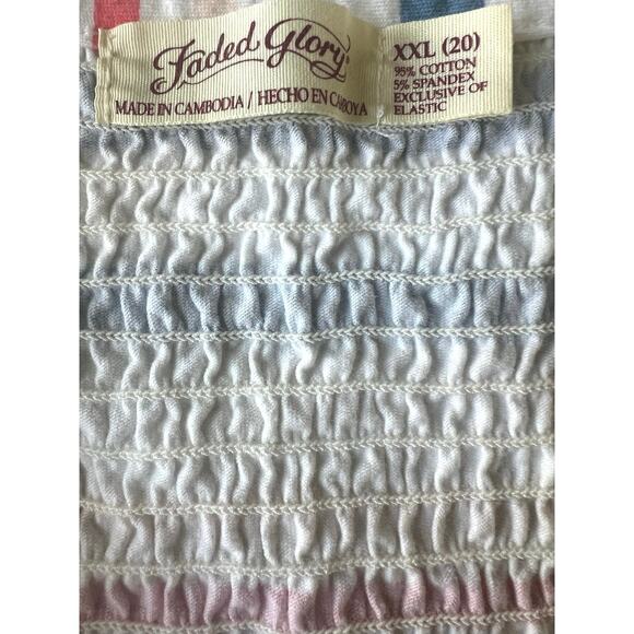 Faded Glory Striped Sundress XXL Americana Patriotic Vacation Resort Beachy - Picture 3 of 4